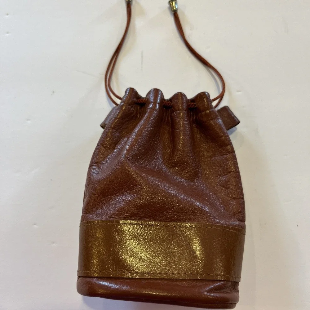 Rolfs Rust Brown Cowhide Suede Leather Jewelry Case Travel Pouch Vintage
